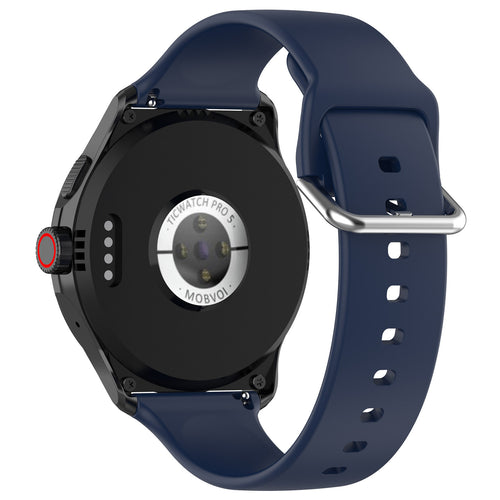 Universal 24mm Silicone Buckle Strap (Dark Blue)