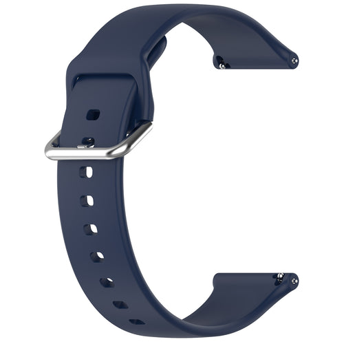 Universal 24mm Silicone Buckle Strap (Dark Blue)