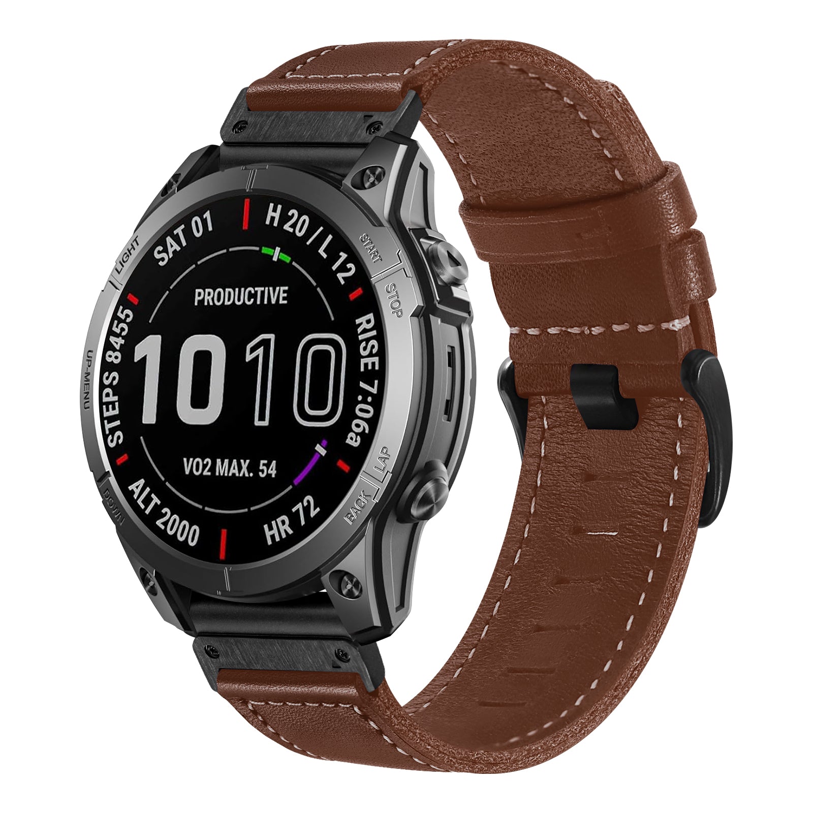 Correa cuero 'Premium' Garmin Fenix 7 ( marrón oscuro)