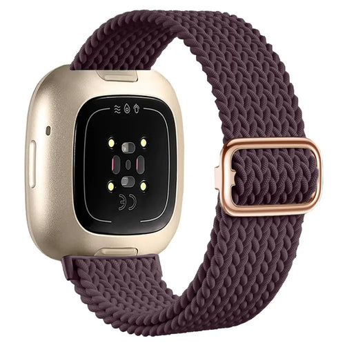Fitbit Sense Adjustable Woven Strap (Dark Cherry)