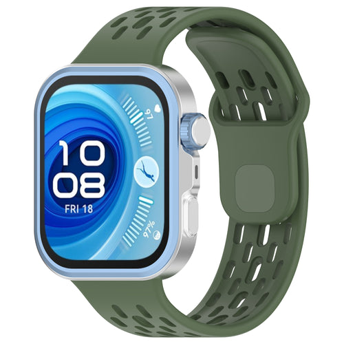 Correa air silicona Huawei Watch Fit 4 (verde oscuro)