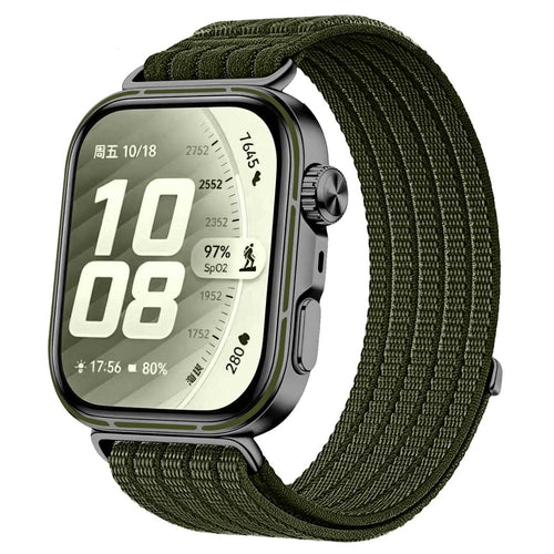 Huawei Watch Fit 3 Ultra Thin Nylon Strap (Dark Green)