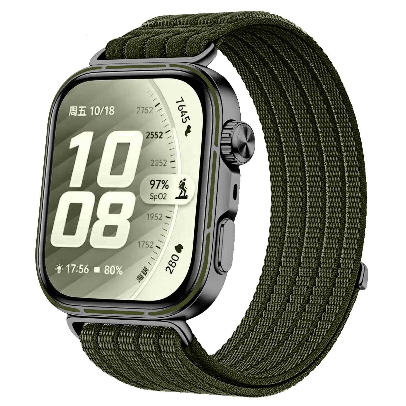 Huawei Watch Fit 3 Ultra Thin Nylon Strap (Dark Green)