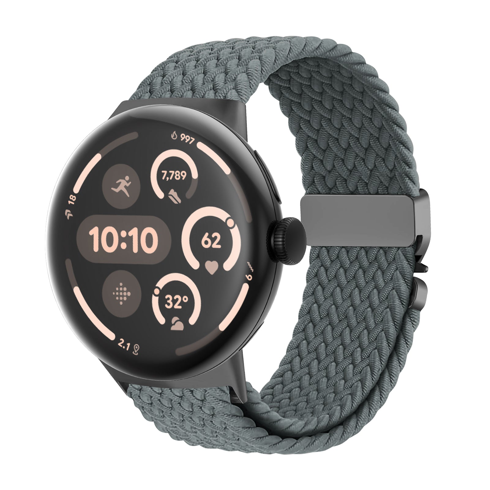 Correa trenzada con hebilla-P Google Pixel Watch 4 - 45mm (gris)