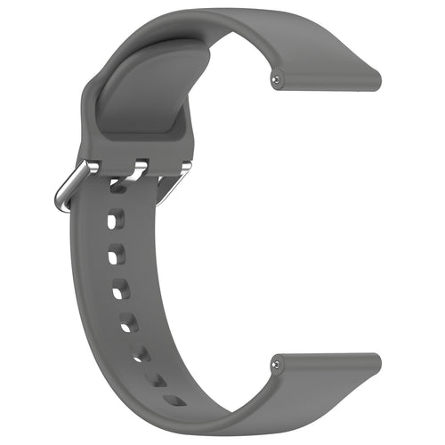 Universal 24mm Silicone Buckle Strap (Dark Grey)