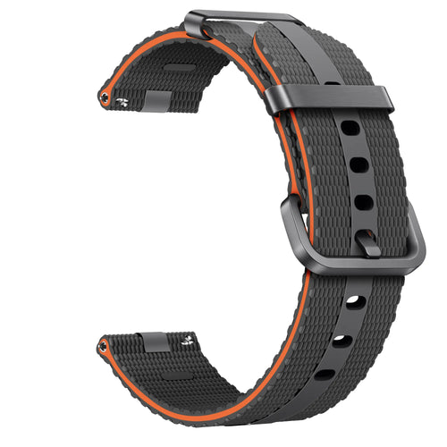 Xiaomi Watch S5 Silicone Active Strap (Dark Grey/Orange)