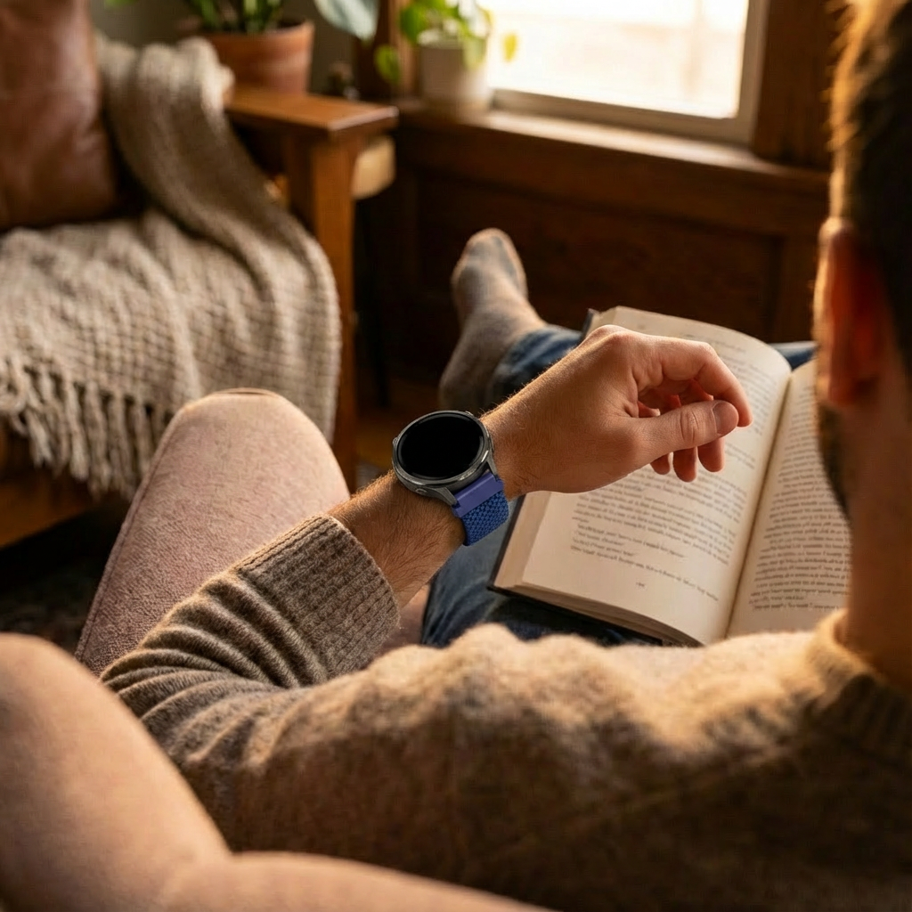 Bandz Garmin Forerunner 255s Adjustable Braided Strap (Blue)