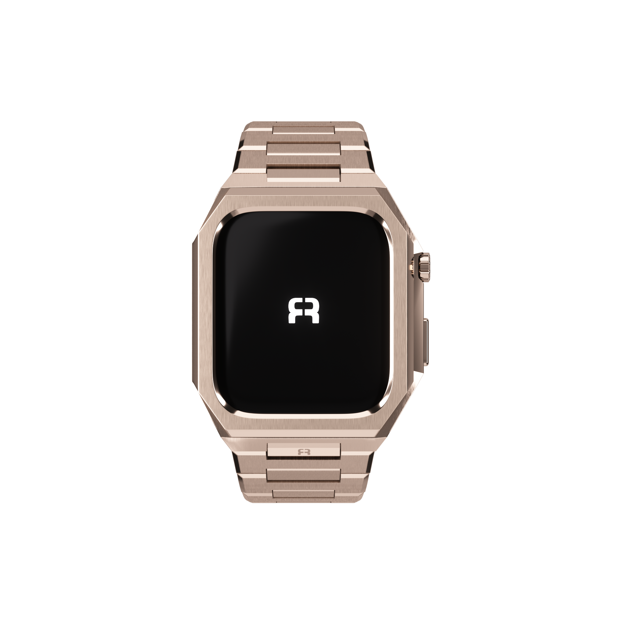 Reqior Funda con correa de acero 'Nautilus' Apple Watch 45mm (rosa dorado)