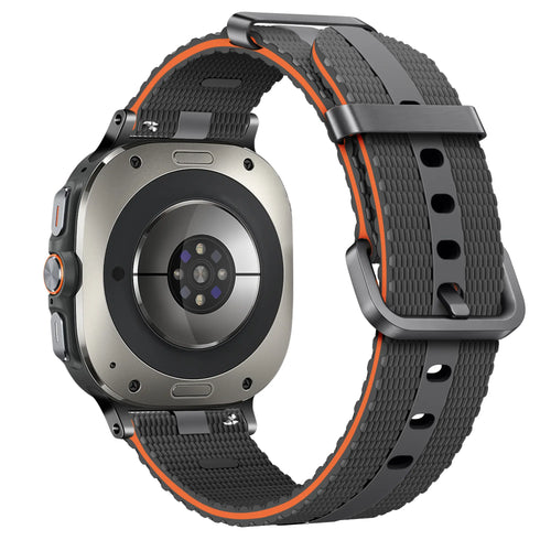 Correa activa silicona Samsung Galaxy Watch Ultra (gris oscuro/naranja)