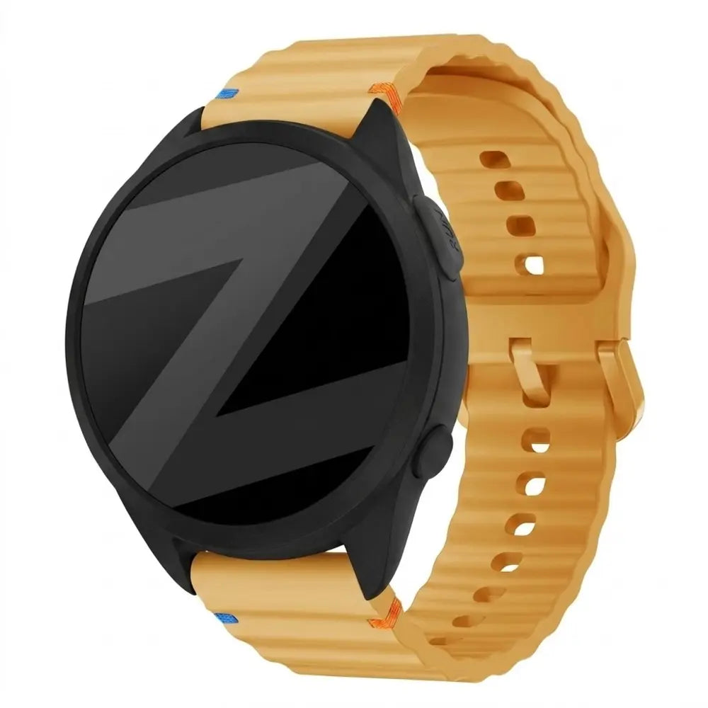 Bandz Garmin Forerunner 165 Silicone Strap 'Wave' (Dark Yellow)
