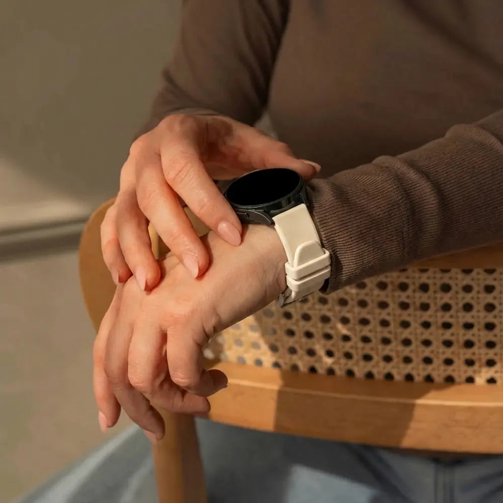 Bandz Correa silicona 'Classic' Garmin Vivomove 3s (blanco estrella)