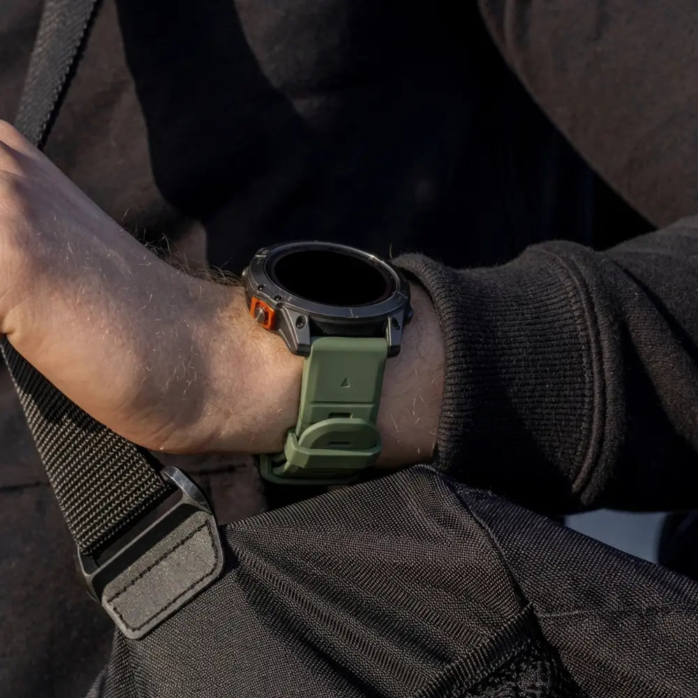 Garmin Instinct 3 - 45mm Sport Buckle Strap (Olive Green/Black)