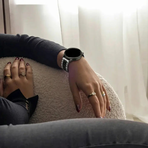 Bandz Correa acero 'Classic' Garmin Forerunner 245 (plateado/negro)