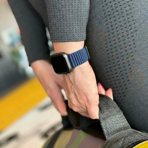 Huawei Watch Fit 4 Pro nylon wave bandje (blauw)