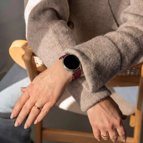 Bandz Huawei Watch 5 - 42mm Vintage Nylon Strap (Wine Red)