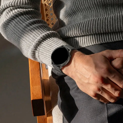 Bandz Correa acero 'One Bead' Garmin Vivomove Trend (negro)