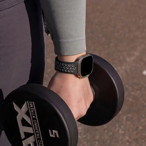 Correa deportiva Apple Watch (negra/gris)