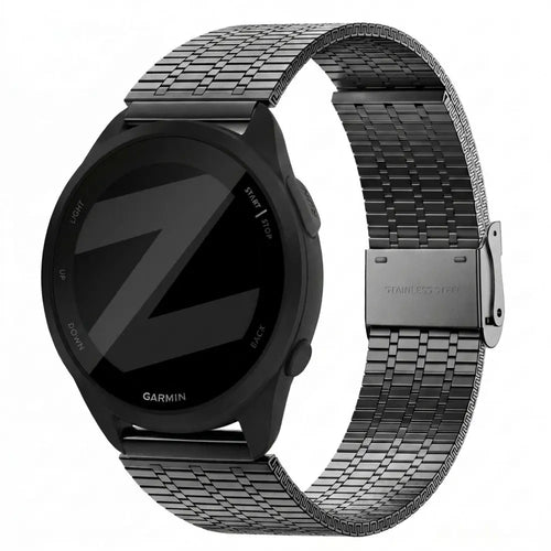 Bandz Garmin Forerunner 165 Adjustable Steel Strap (Black)
