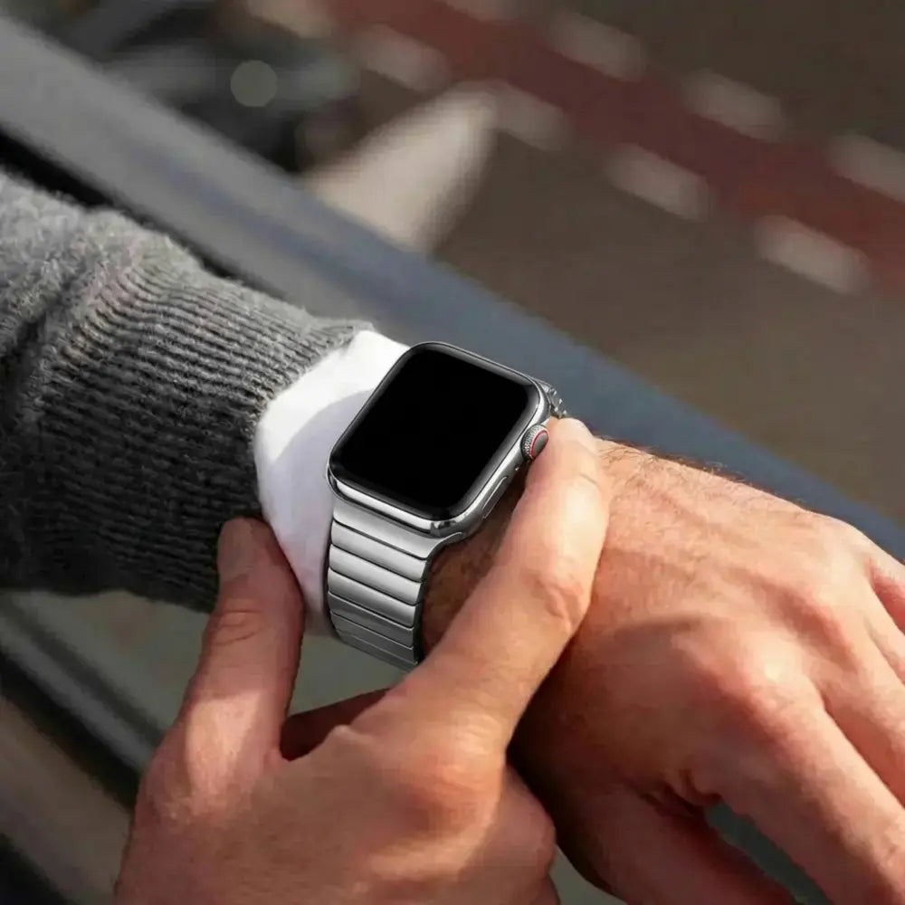 Apple Watch stalen rekband (zilver)