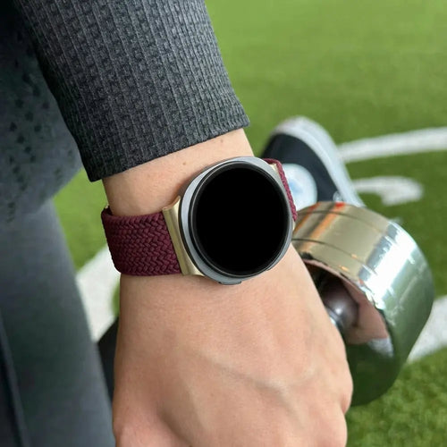 Bandz Samsung Galaxy Watch 8 - 40mm magnetisch geweven bandje (wijnrood)