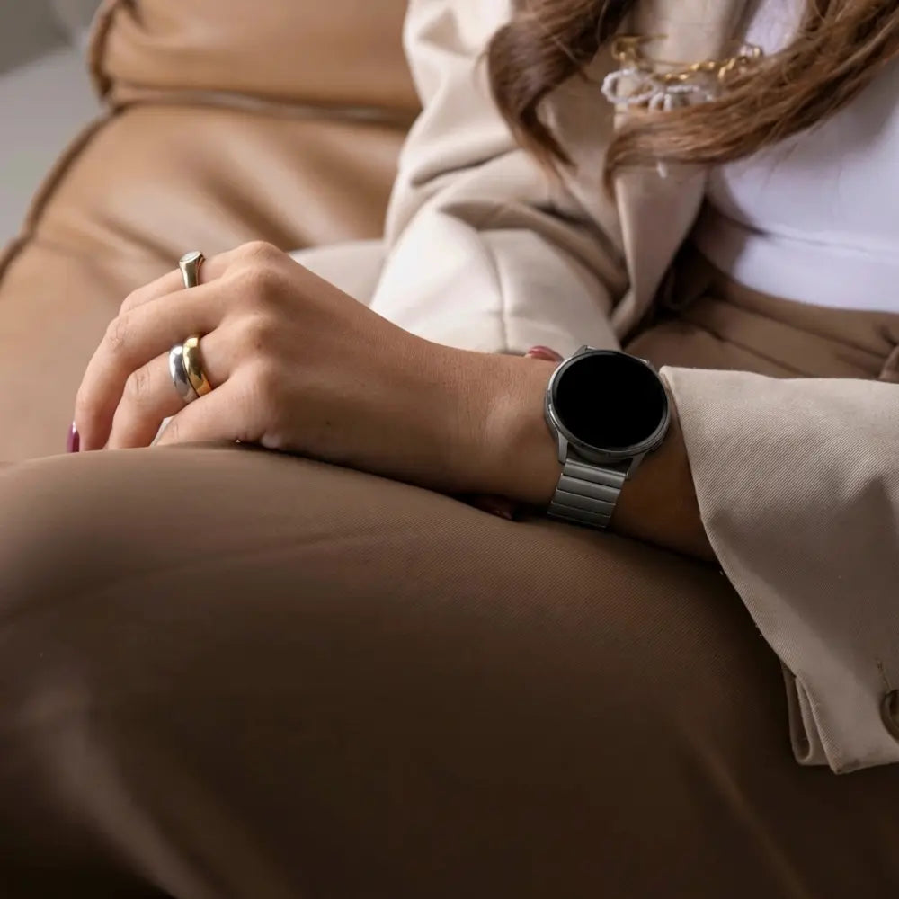 Bandz Garmin Venu 3 stalen band 'One Bead' (zilver)