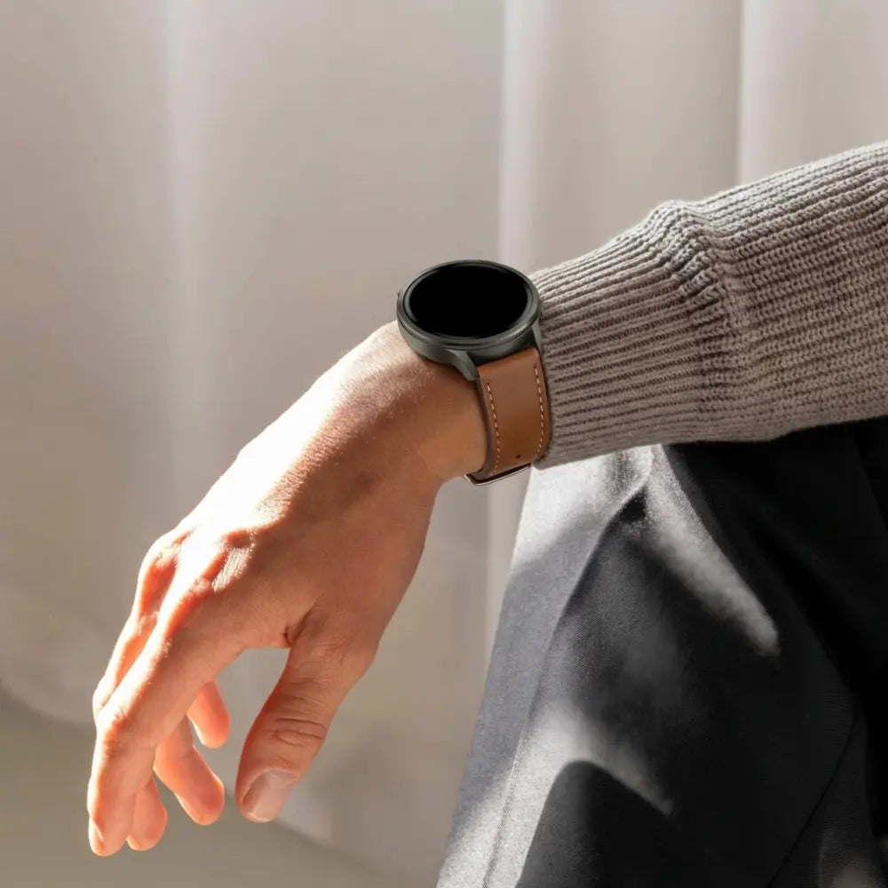 Bandz Garmin Venu 3 lederen band 'Deluxe' (bruin)