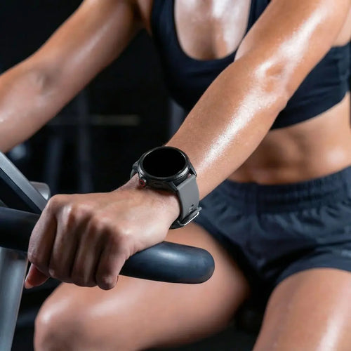 Universeel 24mm siliconen gesp band (donkergrijs)