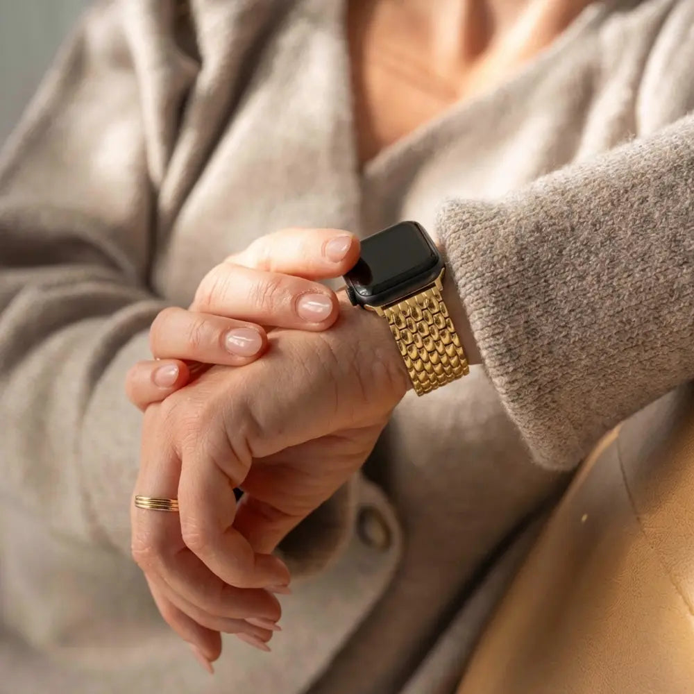 Bandz Apple Watch stalen band 'Dragon' (goud)