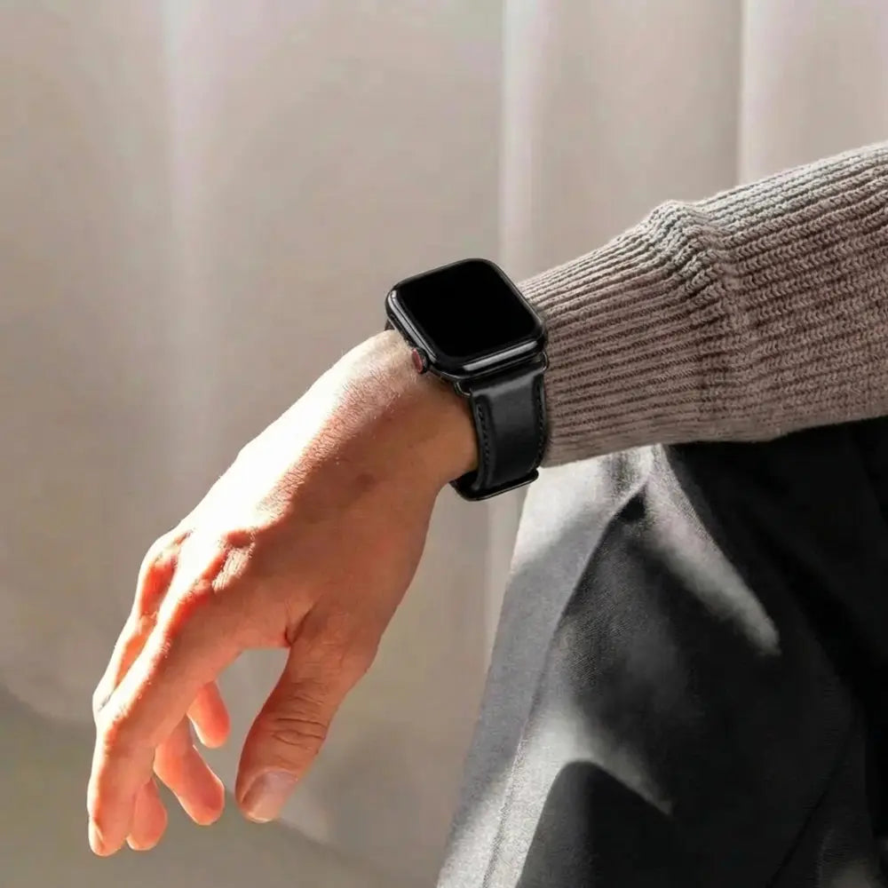 Apple Watch Leather Strap (Black)