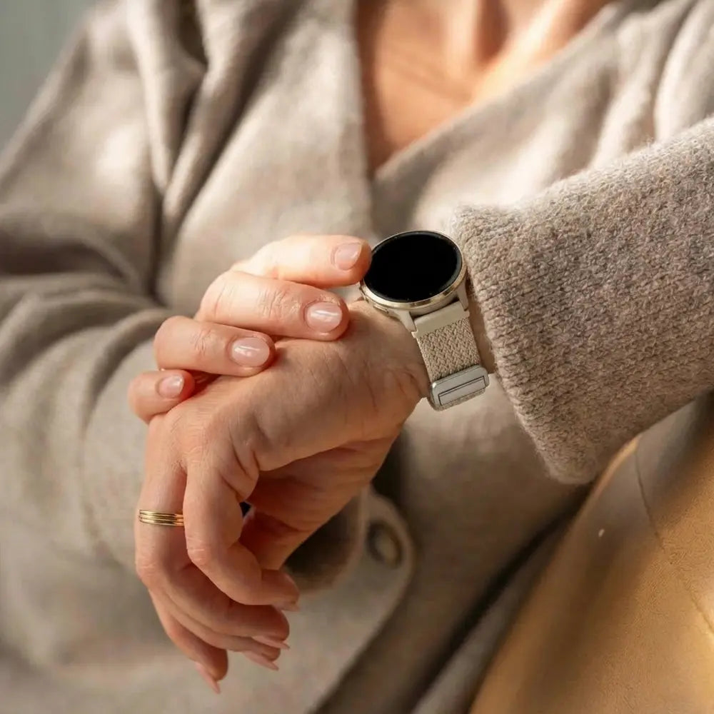 Bandz Garmin Venu 3s vintage nylon band (sterrenlicht)