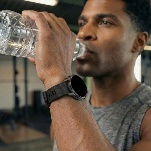 Bandz Correa silicona 'Deluxe' Garmin Vivoactive 4s (negro)