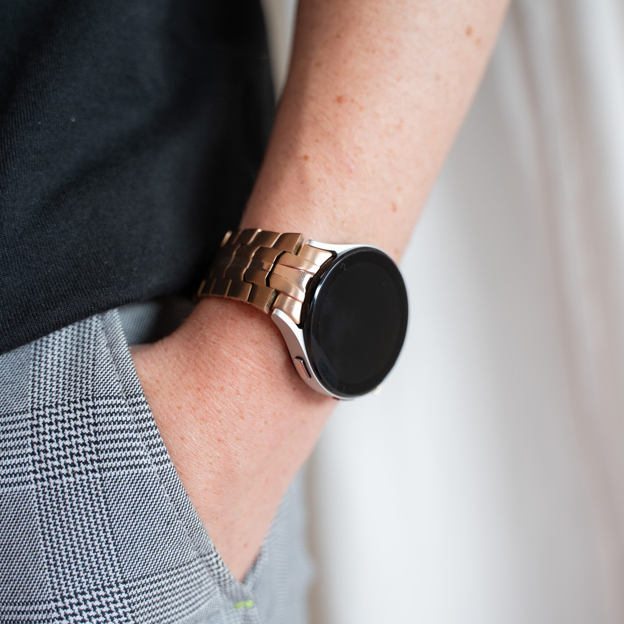 Correa acero sólida Samsung Galaxy Watch 7 - 44mm (or rosa)