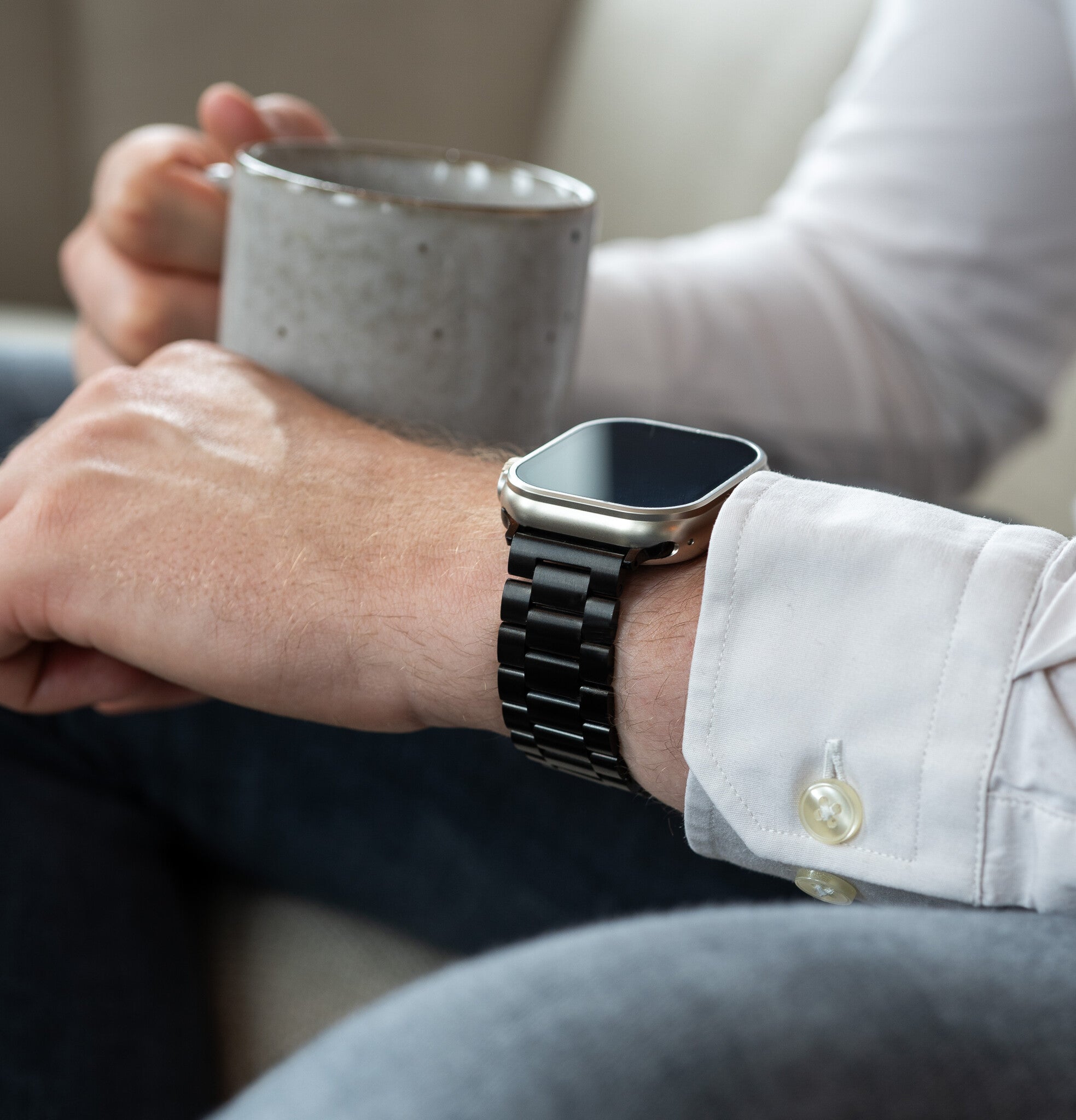 Correa acero Apple Watch (gris oscuro)