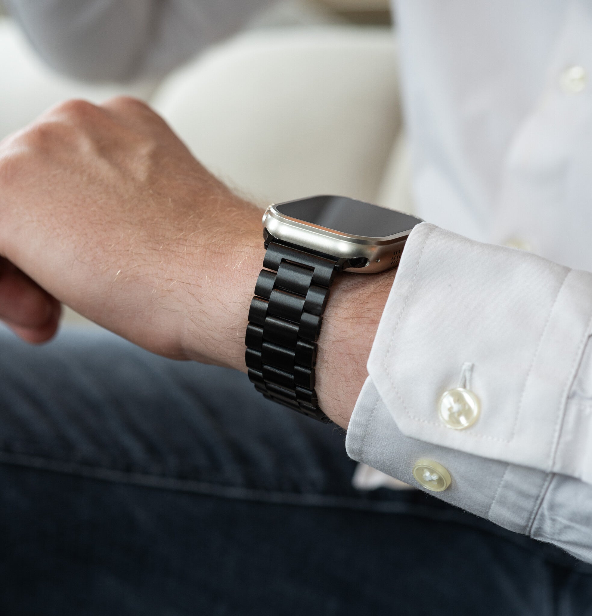 Correa acero Apple Watch (gris oscuro)