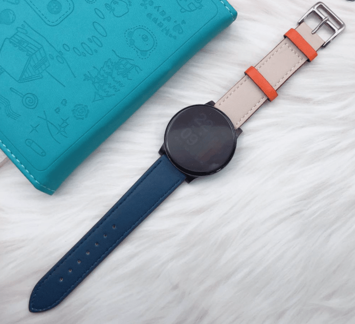 Xiaomi Watch S3 Leather Duo Strap (White/Dark Blue)