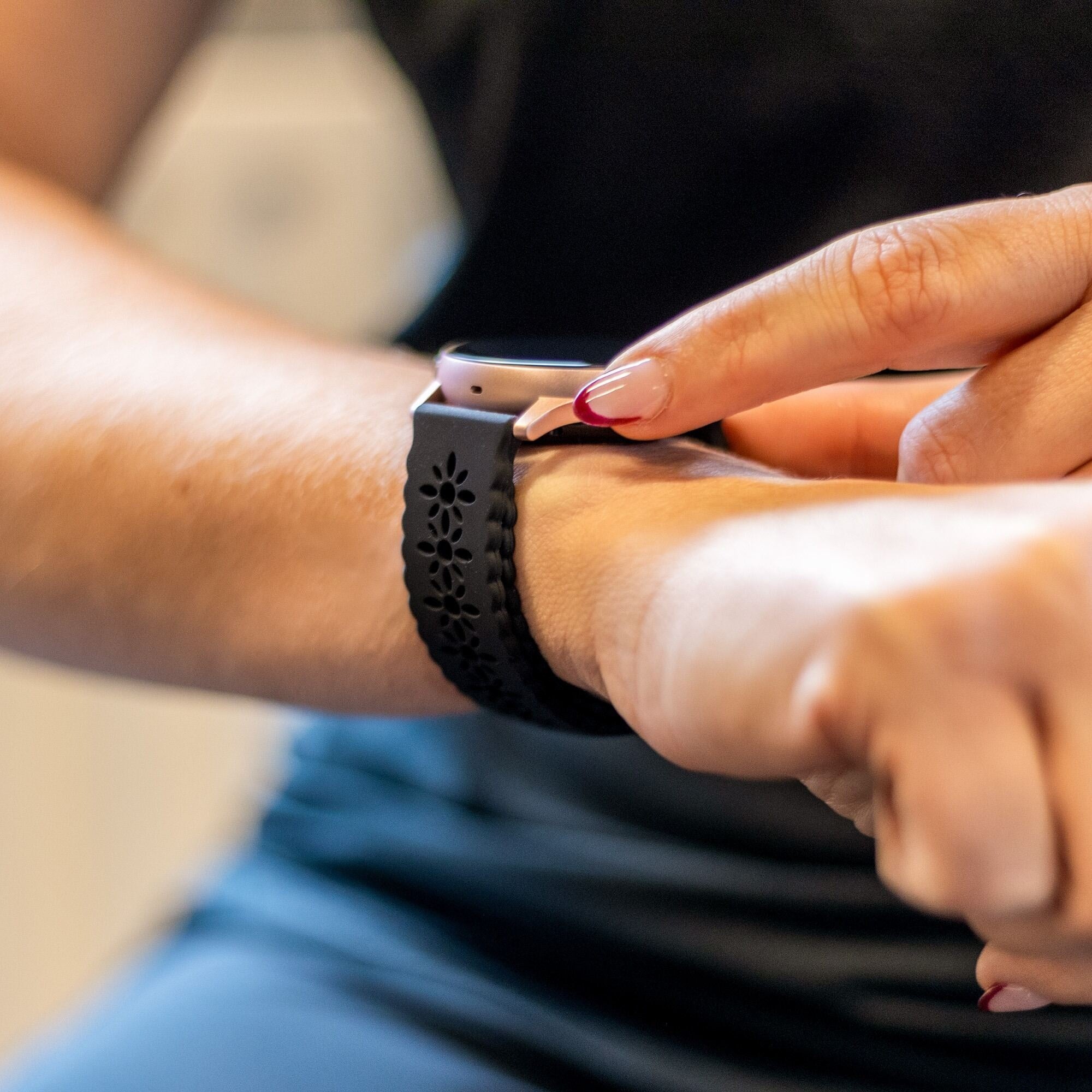 Correa silicona estampada Samsung Galaxy Watch Active (negro)