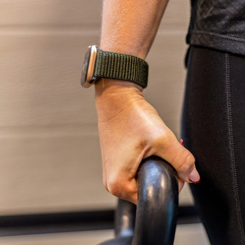 Correa nylon Apple Watch (verde oscuro)