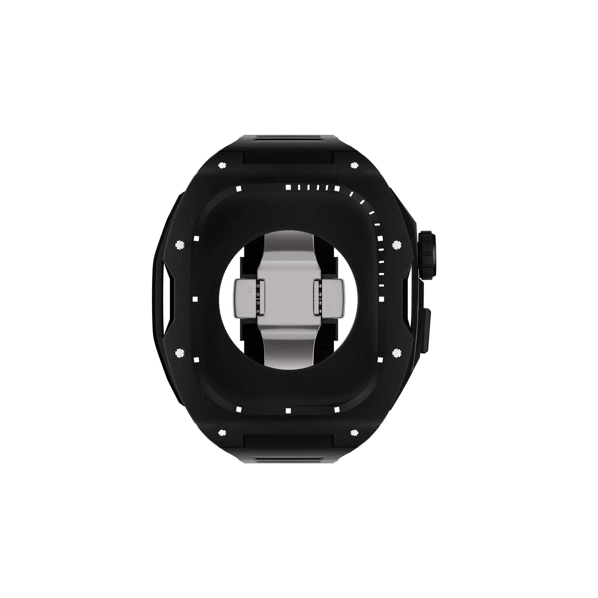 Reqior Funda con correa de goma Apple Watch 45mm (negro)