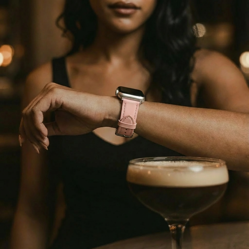 Correa cuero 'Slimfit' Apple Watch (rosado)