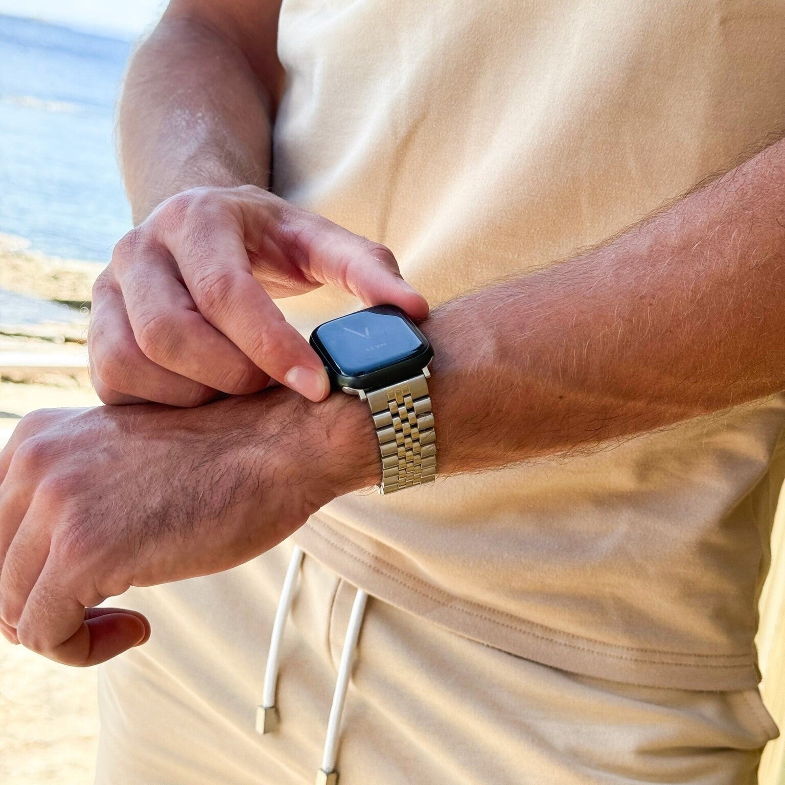 Correa acero Jubilee Apple Watch (plata)