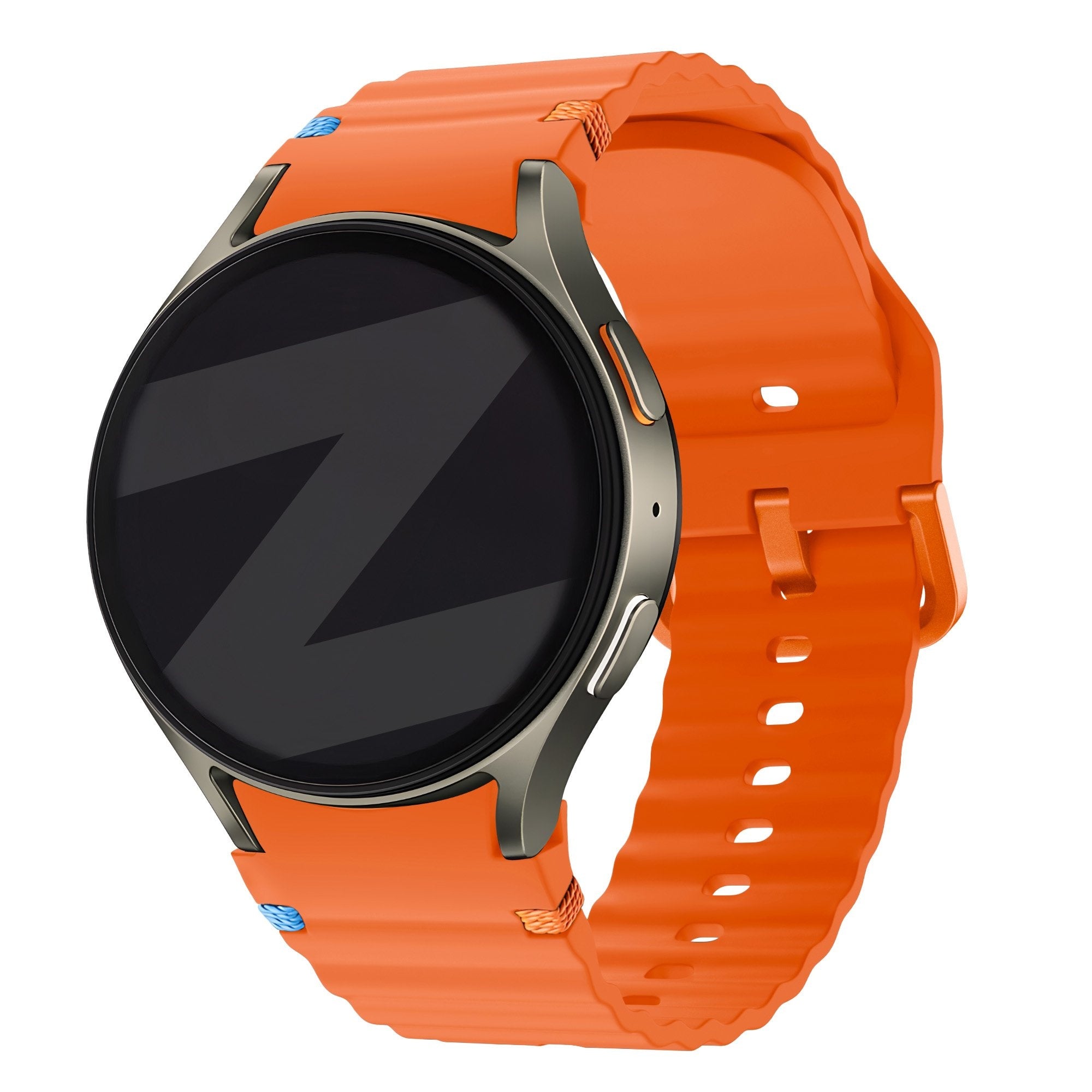 Bandz Samsung Galaxy Watch 4 Classic 42mm Wave Strap 'Easy Fit' (Orange)