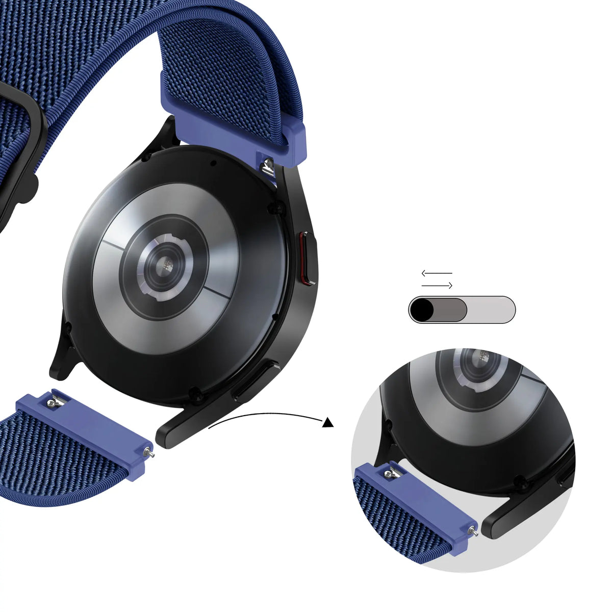 Bandz OnePlus Watch 3 - 43mm Elastic Strap (Dark Blue)