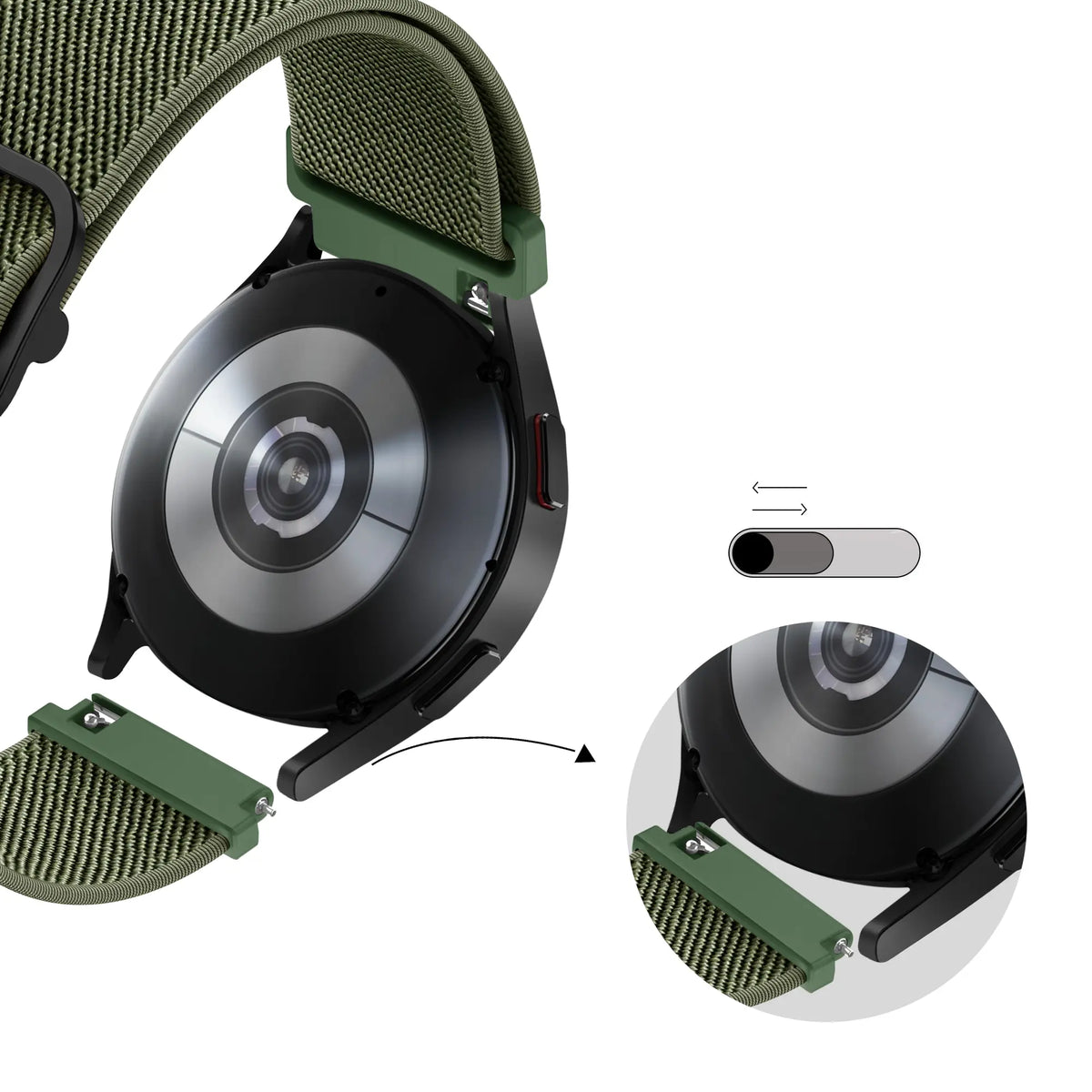 Bandz Oppo Watch X2 Mini Elastic Strap (Army Green)