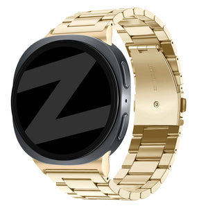 Bandz Samsung Galaxy Watch 8 - 44mm Steel Strap 'Classic' (Retro Gold)