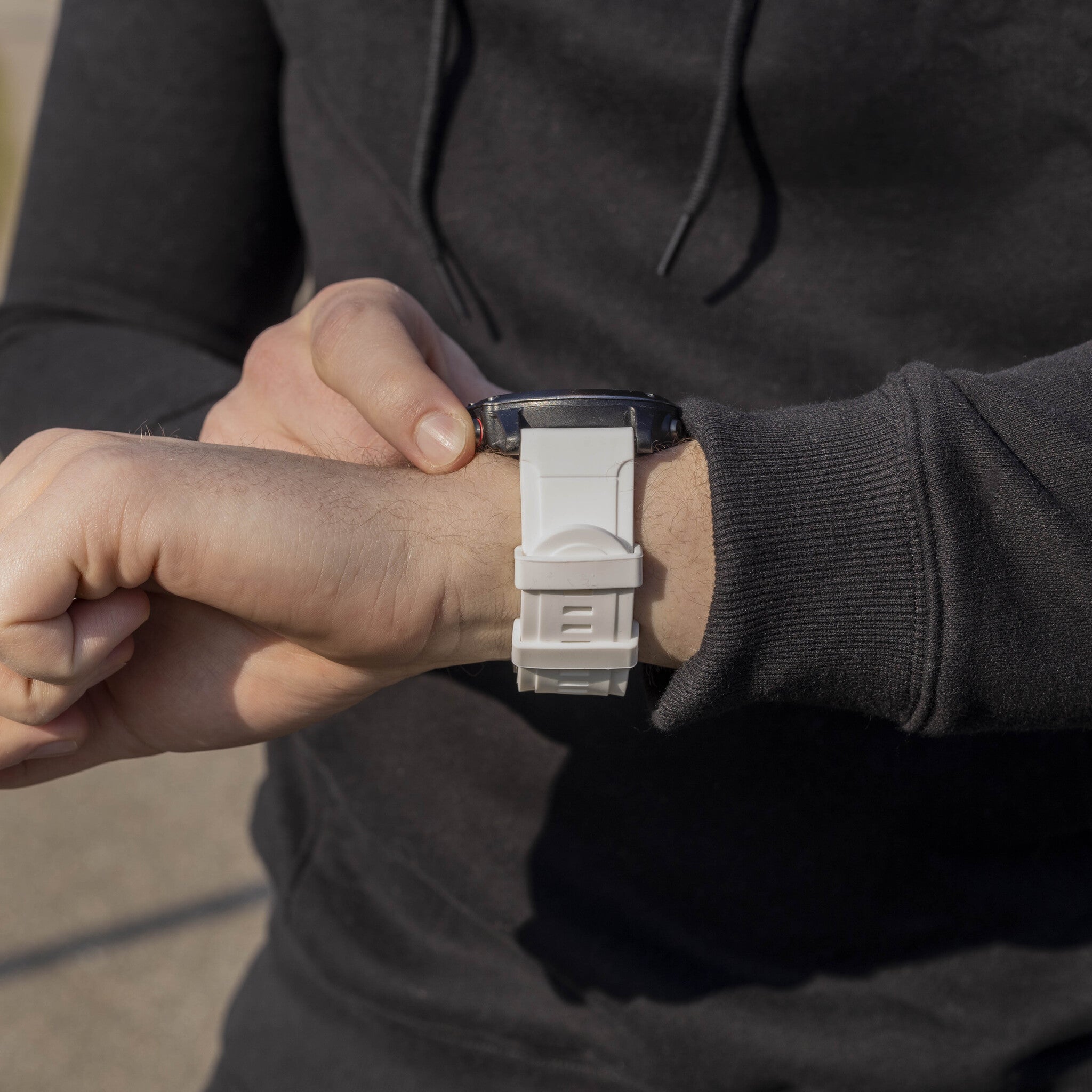 Correa silicona brillante Garmin Fenix 7x (blanco)