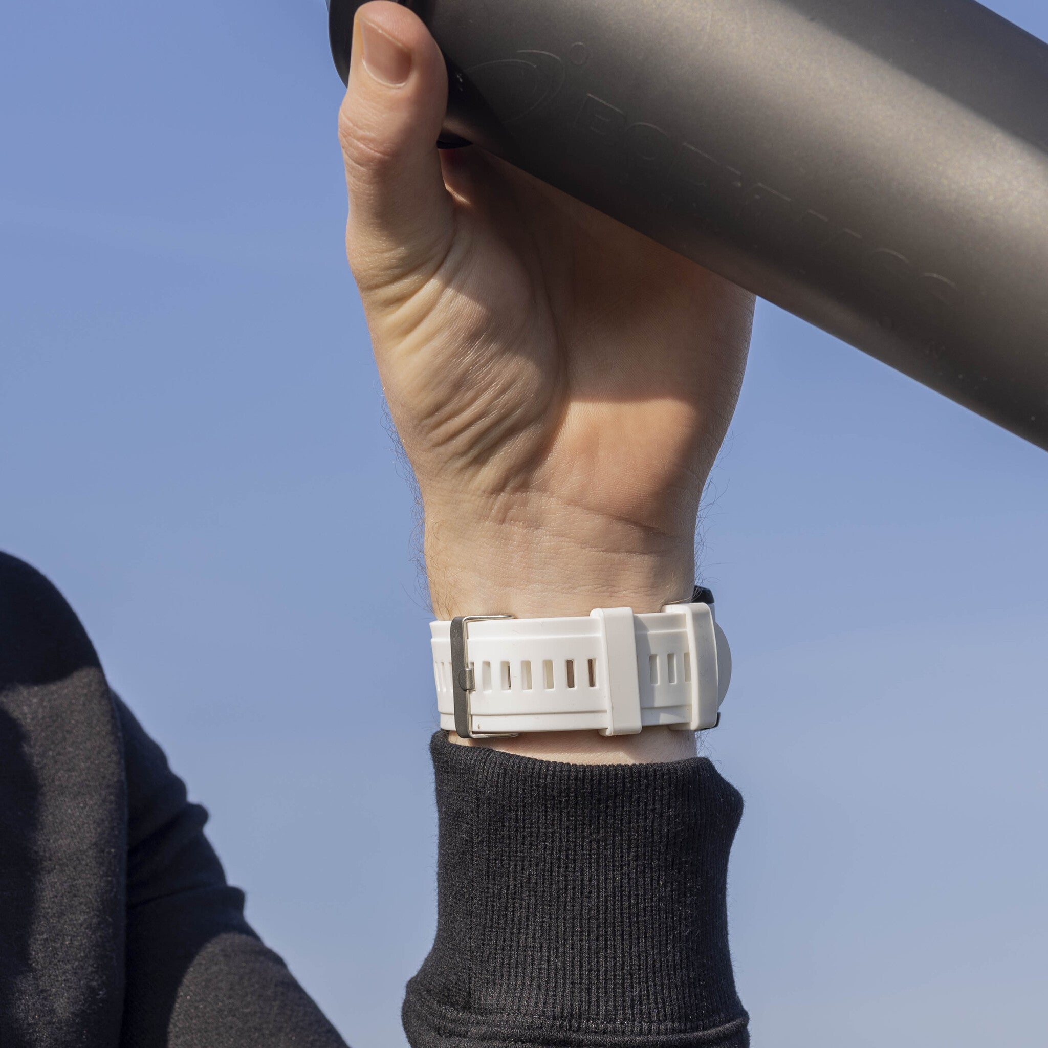 Correa silicona brillante Garmin Fenix 7x (blanco)