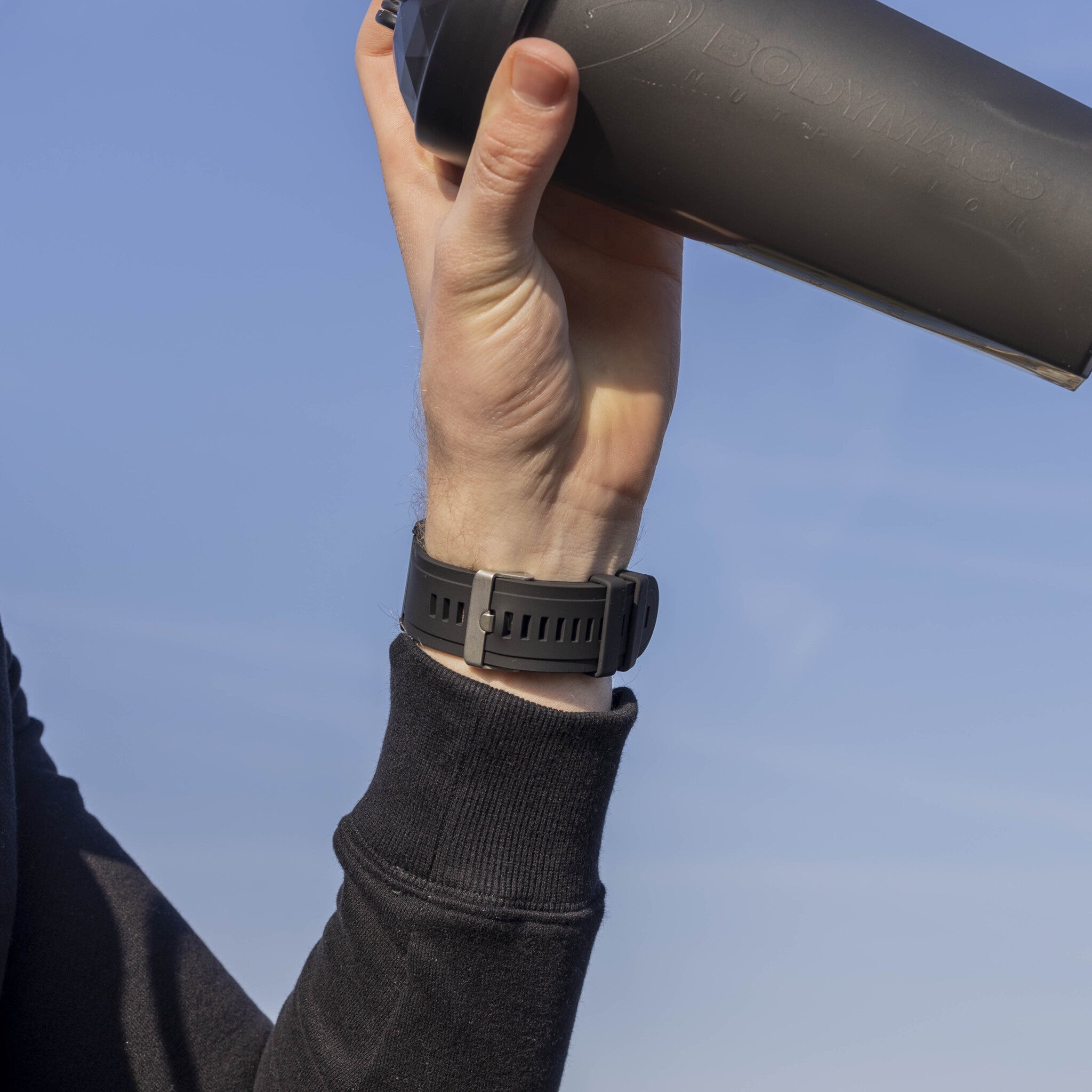 Garmin Fenix 7x Glossy Silicone Strap (Black)