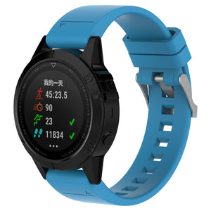 Correa silicona brillante Garmin Fenix 7s (azul claro)