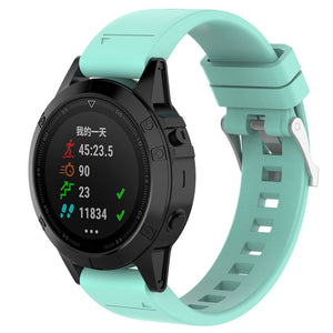 Garmin Descent Mk3(i) - 43mm Glossy Silicone Strap (Aqua)