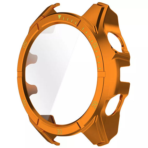 Funda rígida con vidrio Garmin Fenix 8 - 51mm SOLAR (naranja/verde)